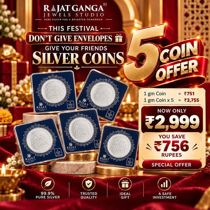 1 Gram Pure Silver Coin – 5 Coin Gift Combo | 999 Silver