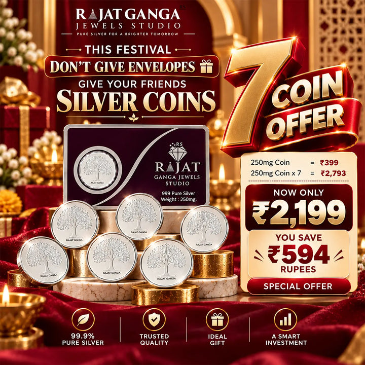 7 Coin Pure Silver Gift Combo – 999 Silver | 250mg × 7