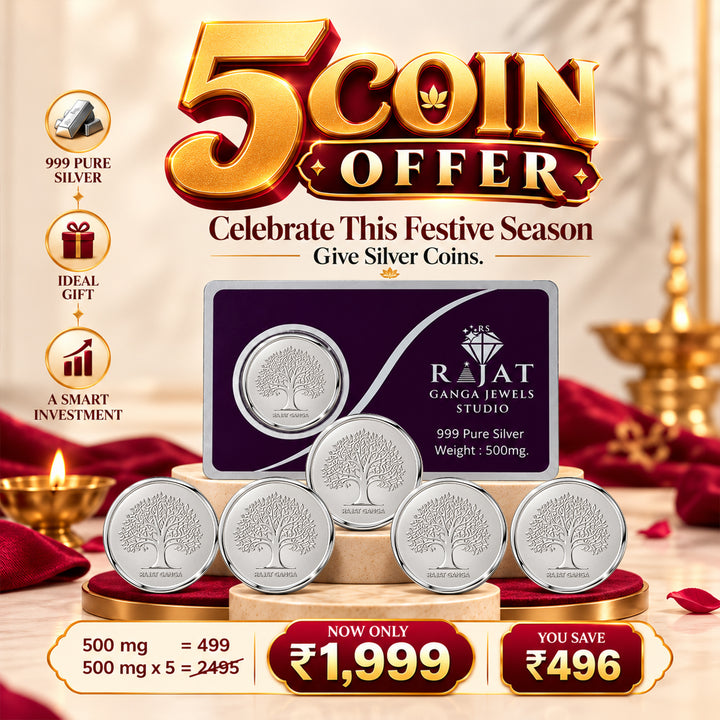 999 Pure Silver Coin Combo Pack (5 × 500mg) – Premium Gift Collection