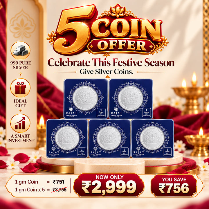 1 Gram Pure Silver Coin – 5 Coin Gift Combo | 999 Silver