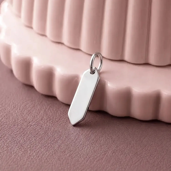 Minimalist Crystal Bar Pure Silver Pendant - Made With Pure 925 Silver