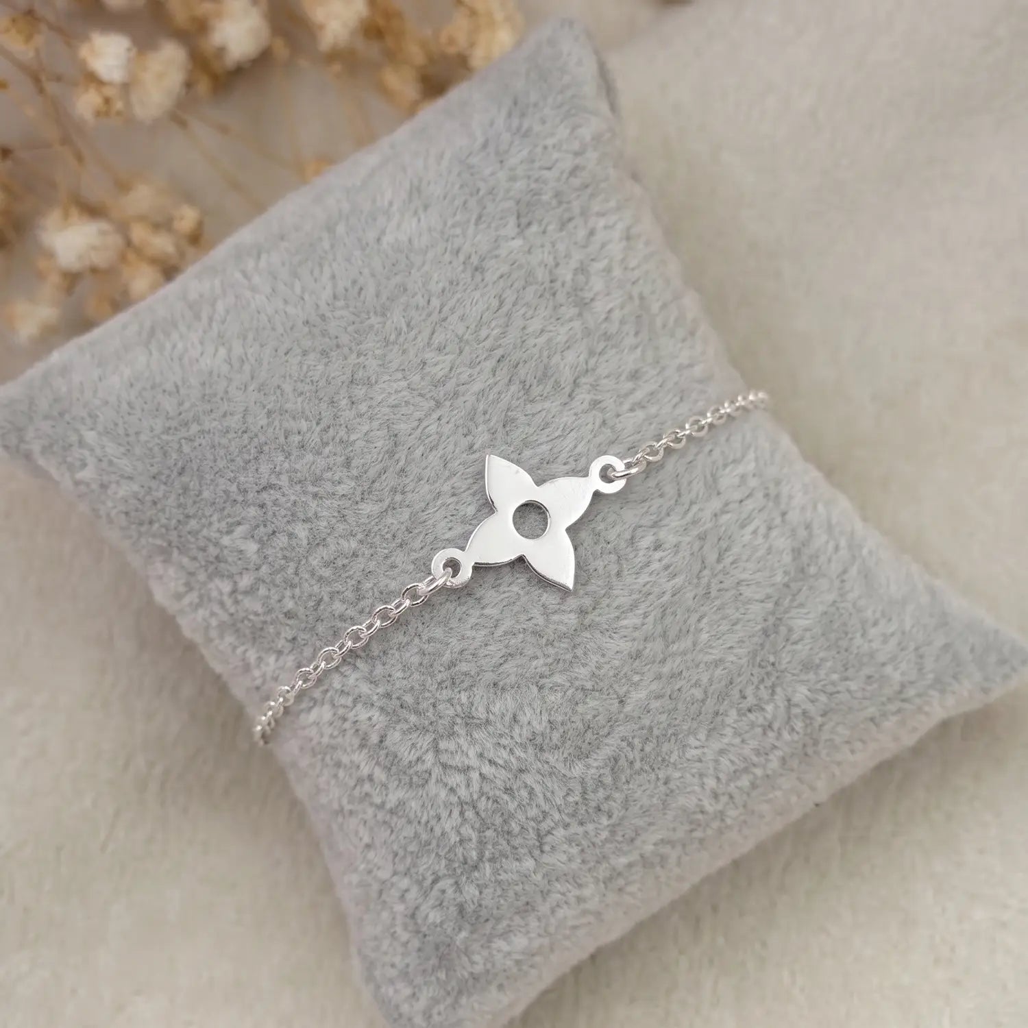 Elegant Floral Silver Bracelet - Made With Pure 925 Silver