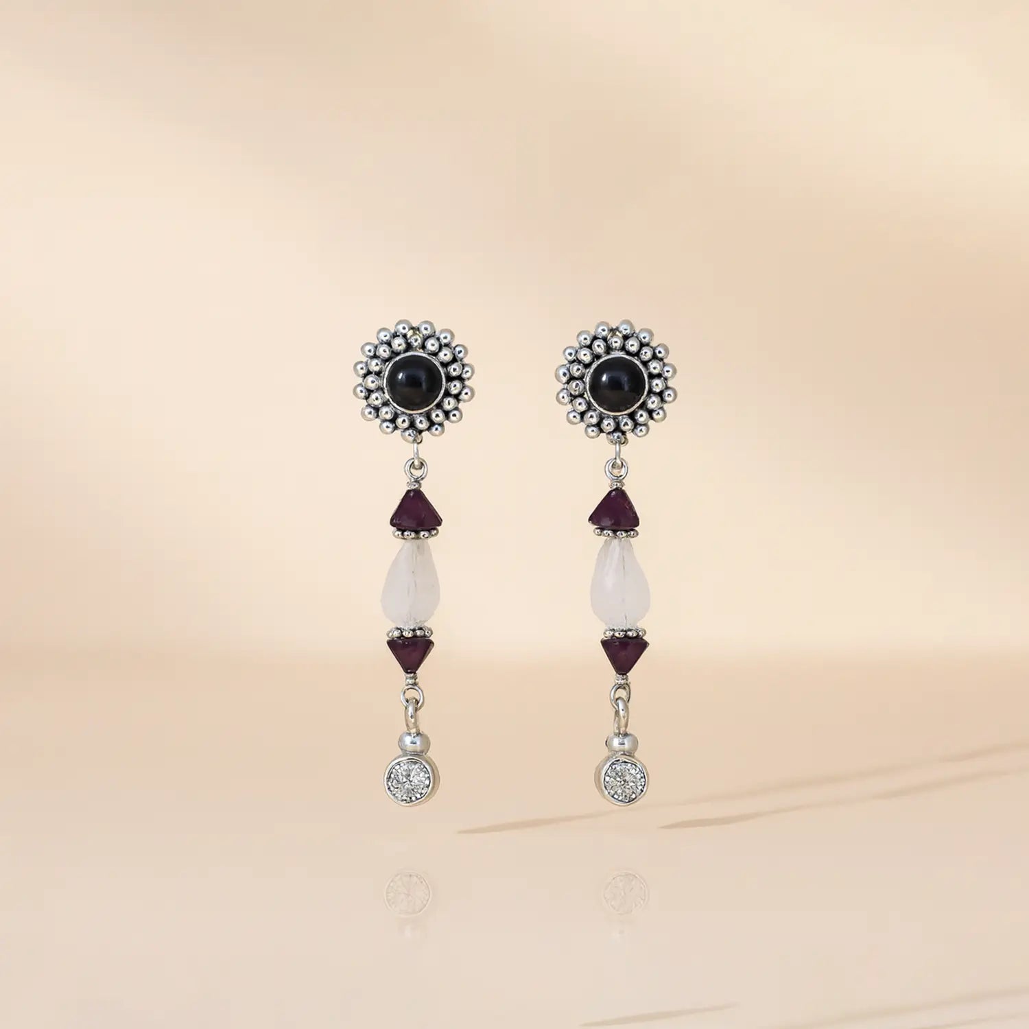 Elegant Pure Silver Drop Earrings - Made With Pure 925 Silver