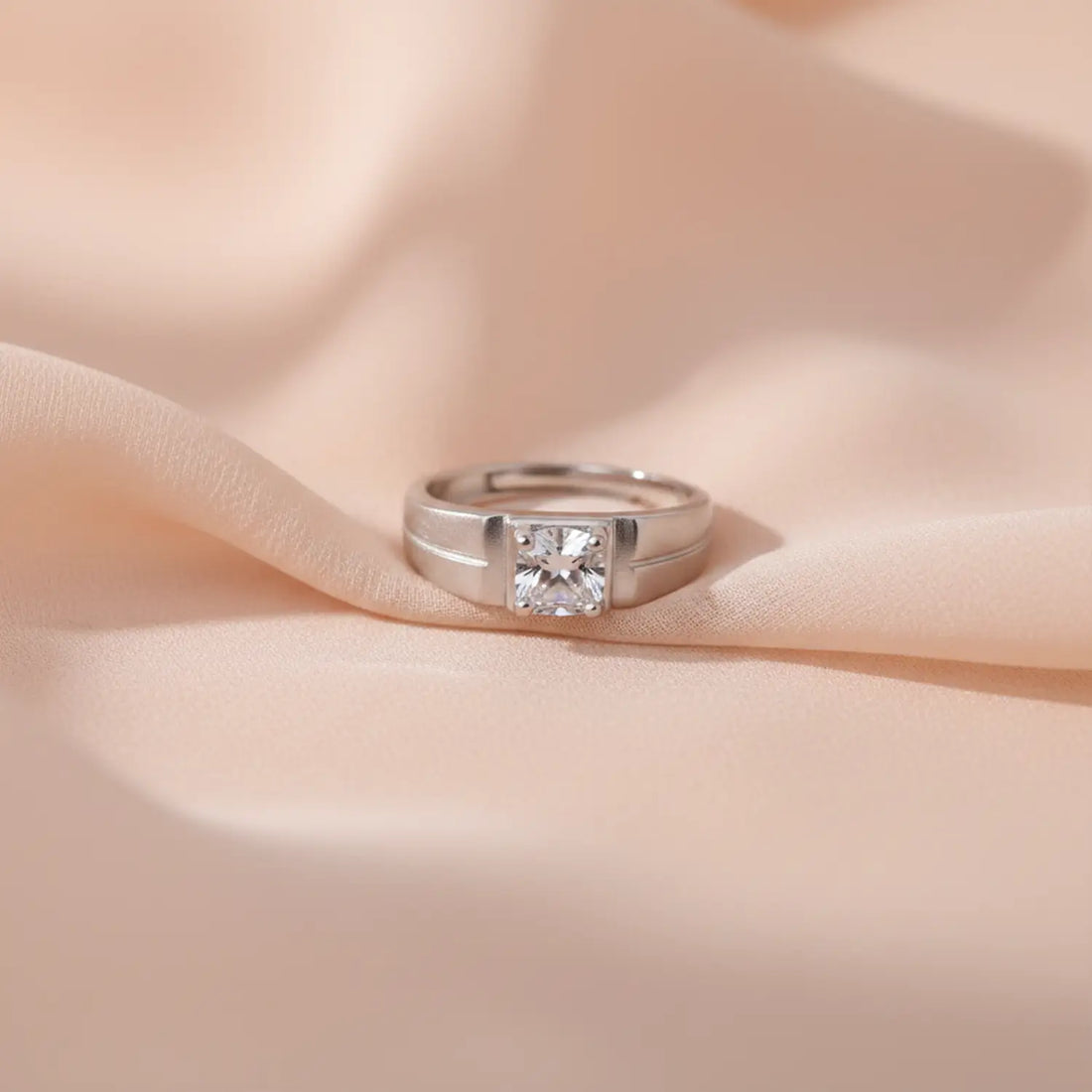 Classic Pure Silver Solitaire Ring - Made With Pure 925 Silver