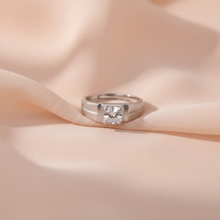 Classic Pure Silver Solitaire Ring - Made With Pure 925 Silver