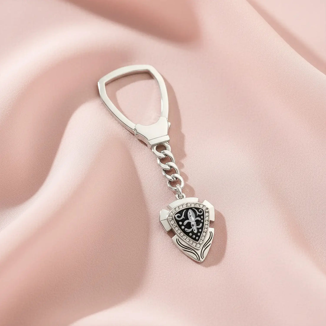 Regal Shield Silver Keychain - Made With Pure 925 Silver