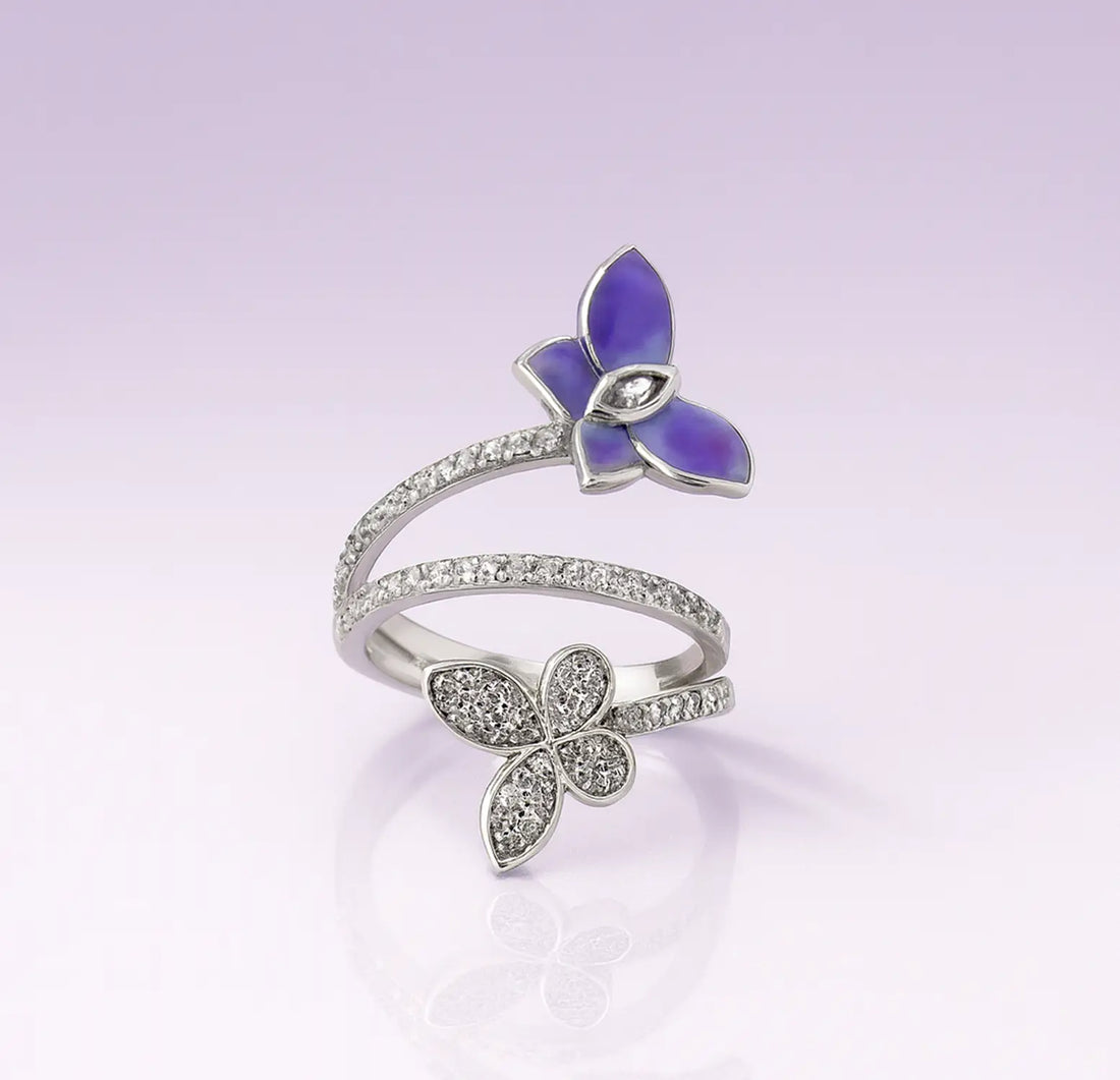 Elegant Butterfly Wrap Silver Ring - Made With Pure 925 Silver
