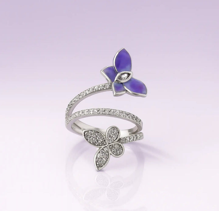 Elegant Butterfly Wrap Silver Ring - Made With Pure 925 Silver