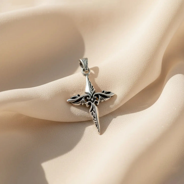 Gothic Cross Pure Silver Pendant- Made With Pure 925 Silver