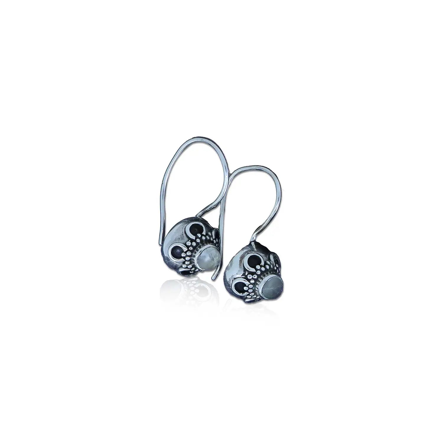 Antique Finish Pure Silver Drop Earrings  - Made With Pure 925 Silver