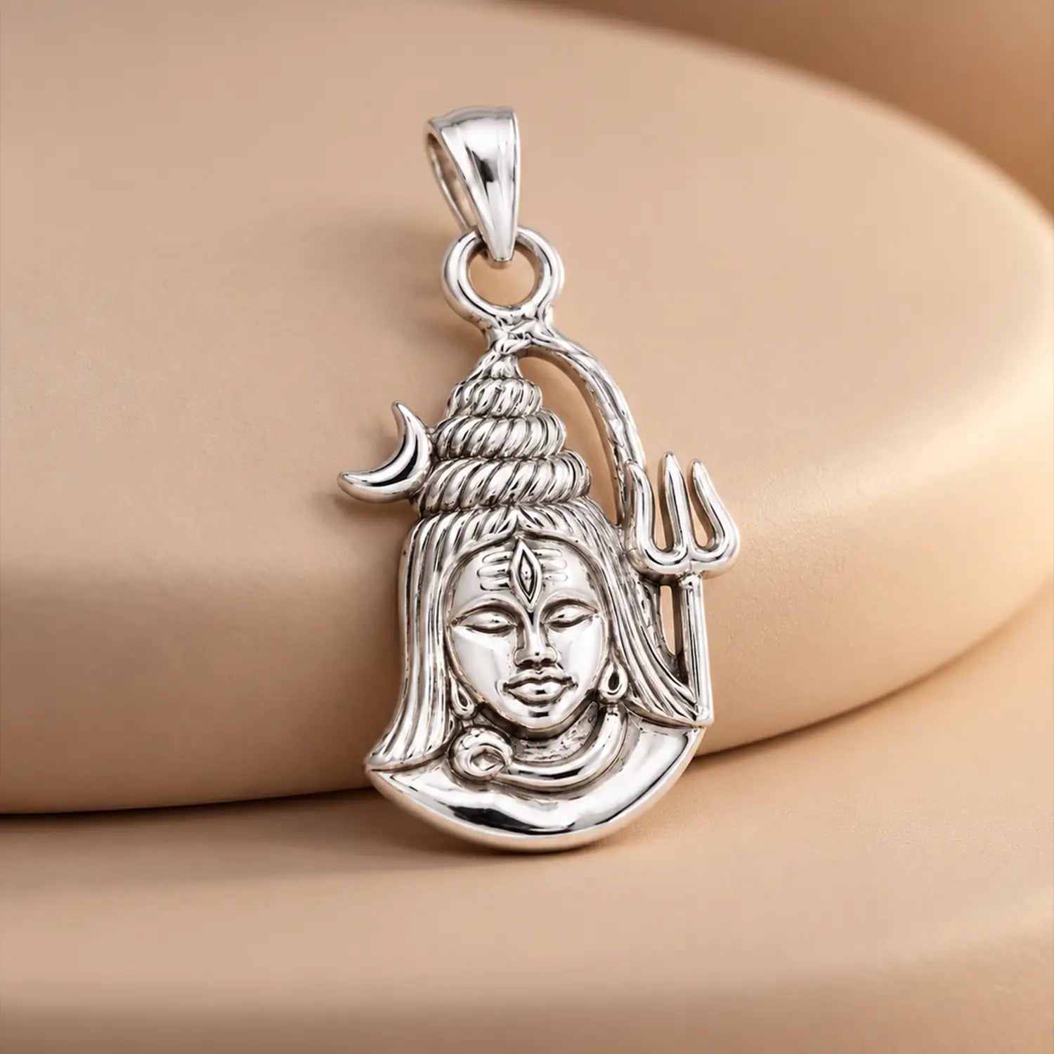 Mahadev Trishul Divine Silver Pendant - Made With Pure 925 Silver