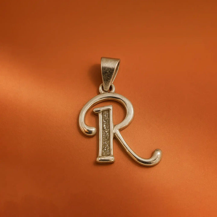 Silver Initial “R” Pendant- Made With Pure 925 Silver