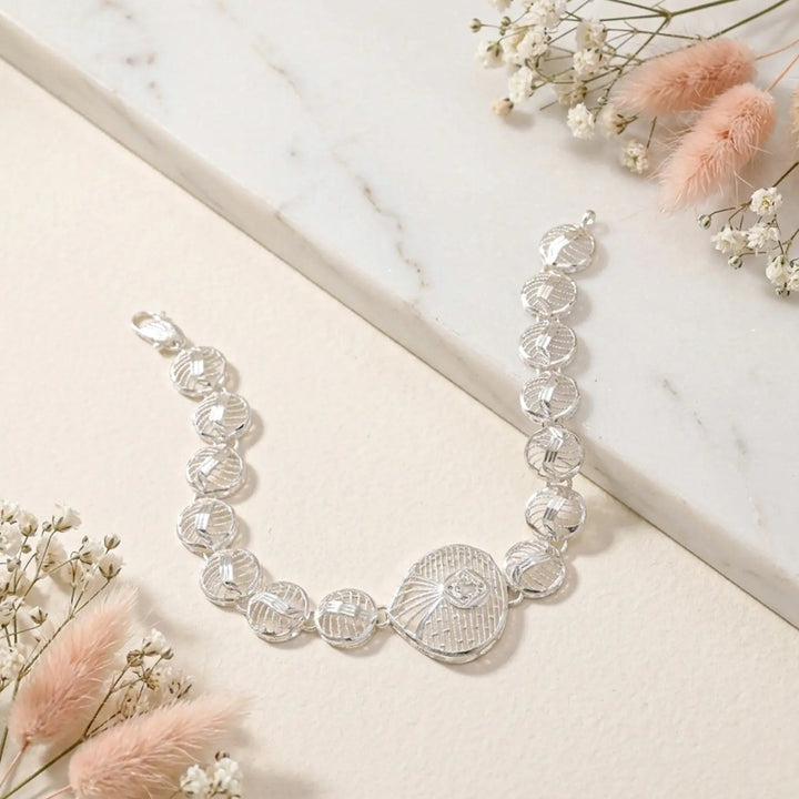 Radiant Orbit Silver Bracelet - Made With Pure 925 Silver