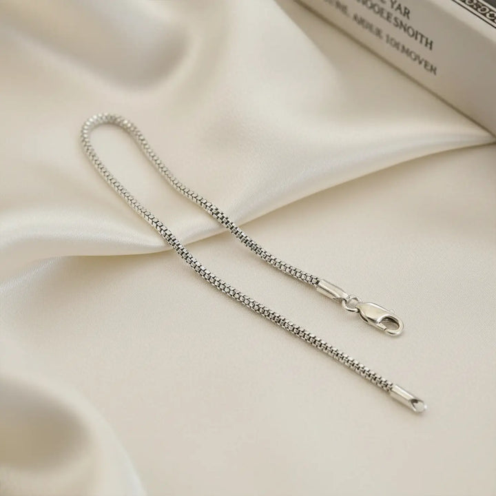 Sleek Box Chain Silver Bracelet - Made With Pure 925 Silver