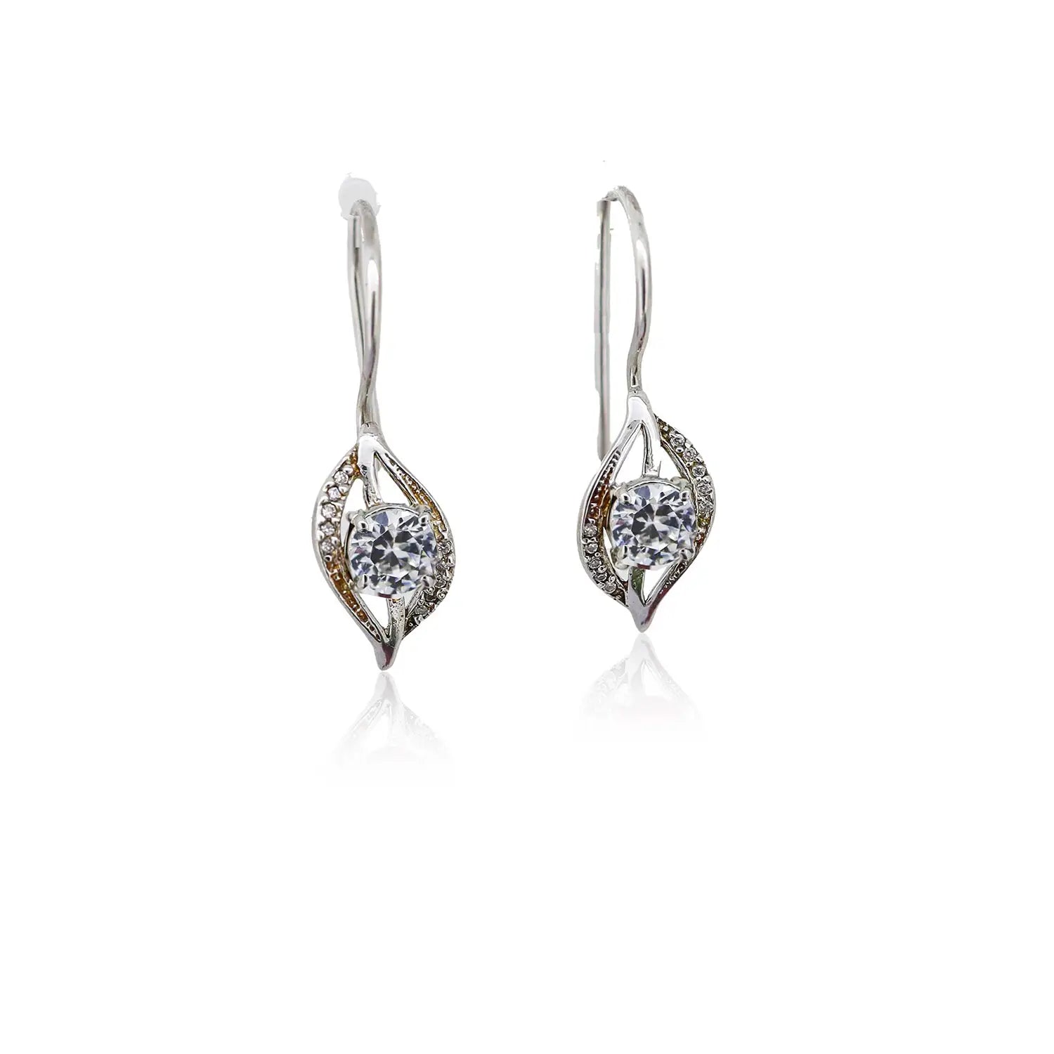 Red Stone Earrings In Silver- Made With Pure 925 Silver