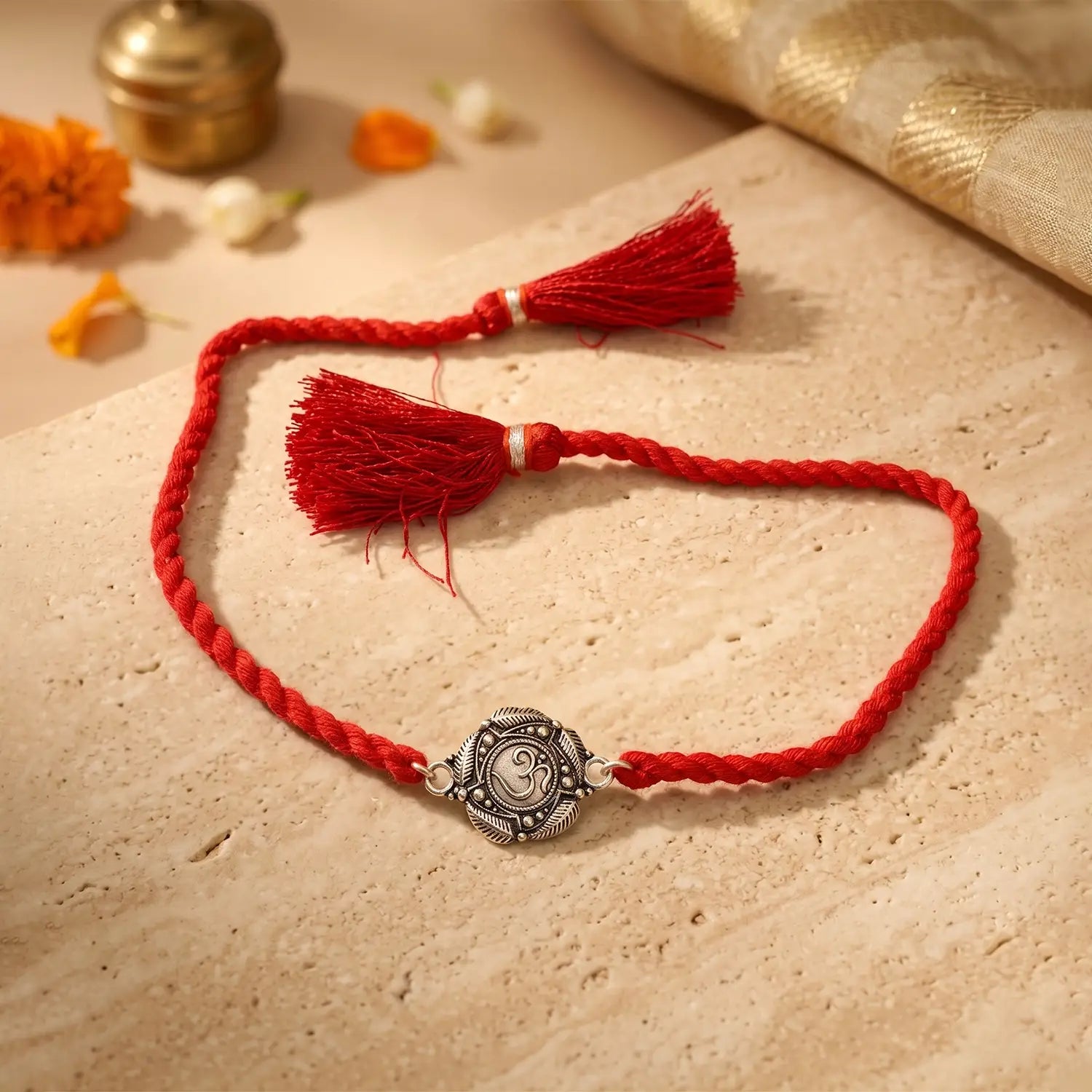 Om Divine Silver Rakhi - Made With Pure 925 Silver