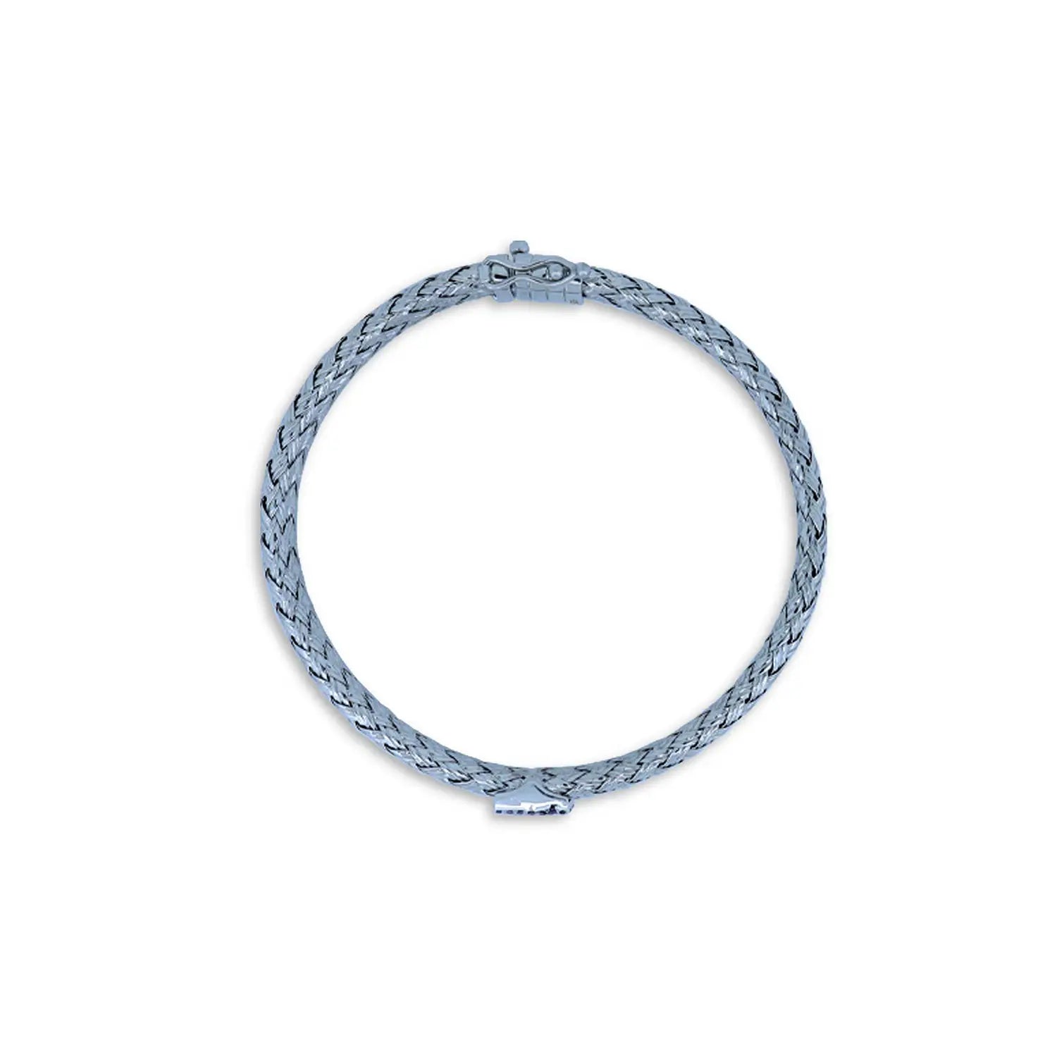 Silver Sleek Woven Pure Silver Bracelet - Made With Pure 925 Silver