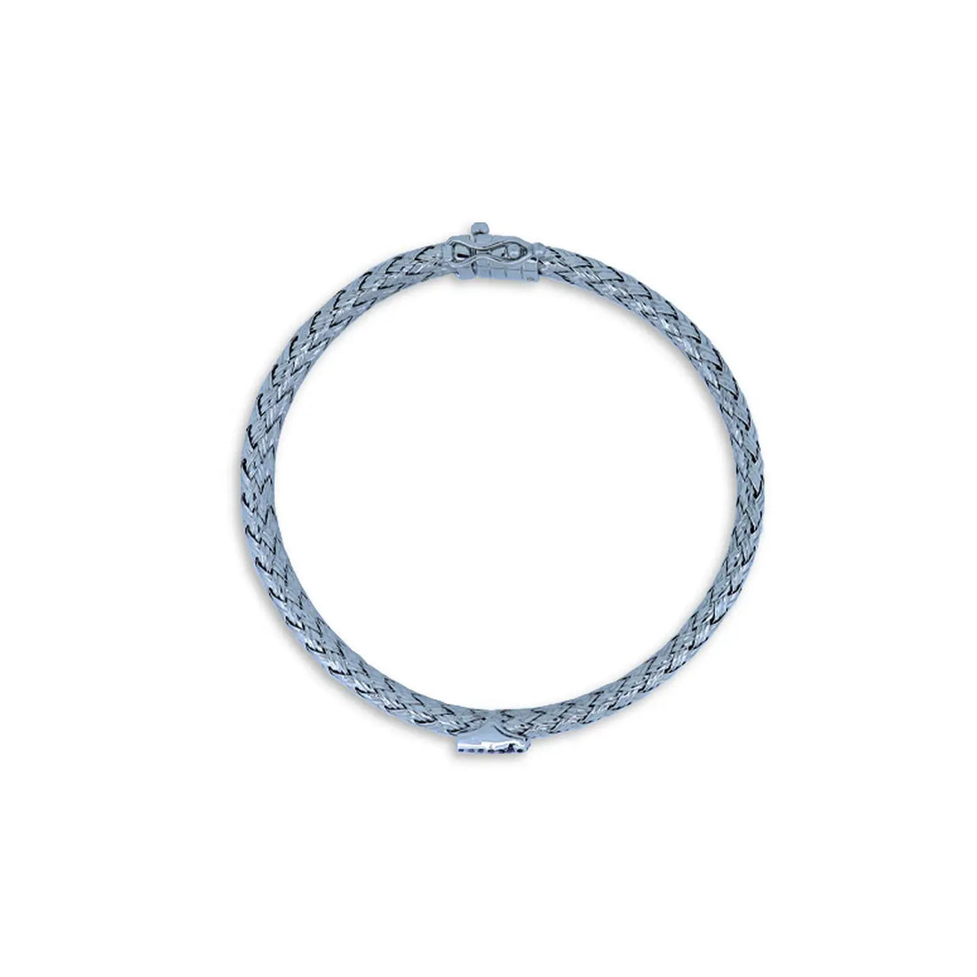 Silver Sleek Woven Pure Silver Bracelet - Made With Pure 925 Silver