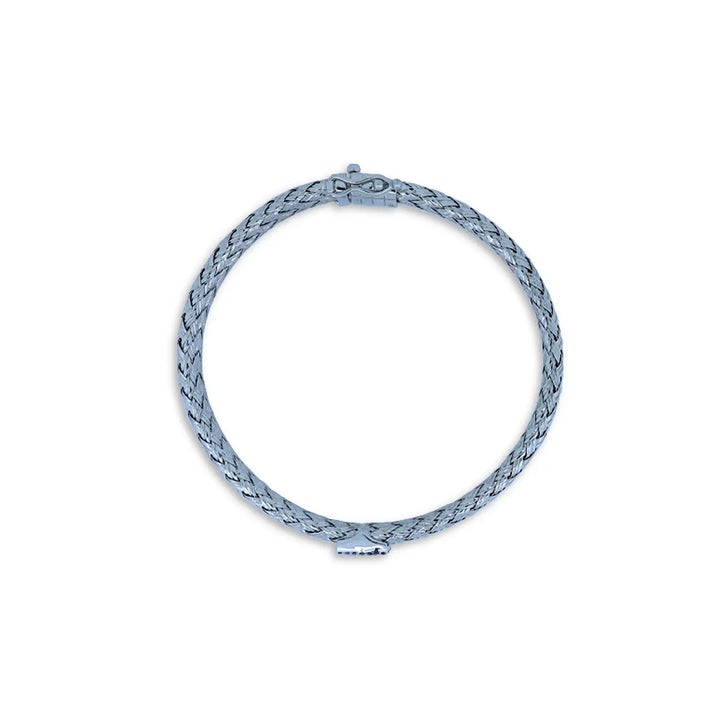 Silver Sleek Woven Pure Silver Bracelet - Made With Pure 925 Silver