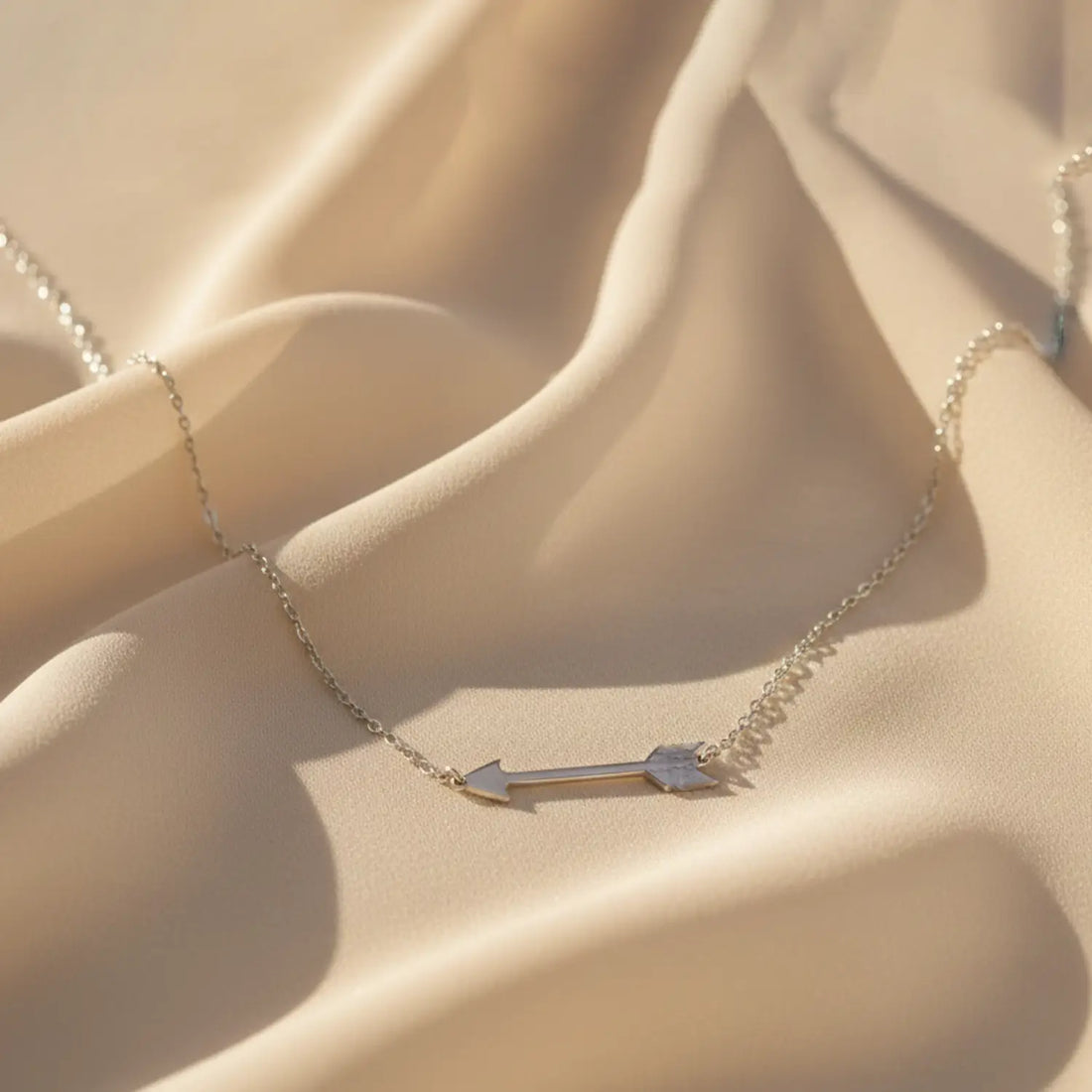 Minimalist Arrow Sterling Silver Necklace- Made With Pure 925 Silver