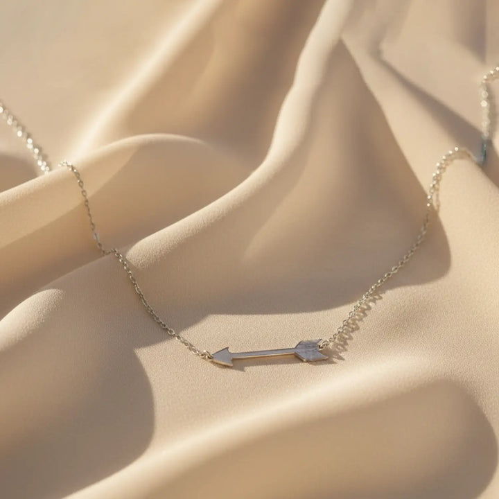 Minimalist Arrow Sterling Silver Necklace- Made With Pure 925 Silver