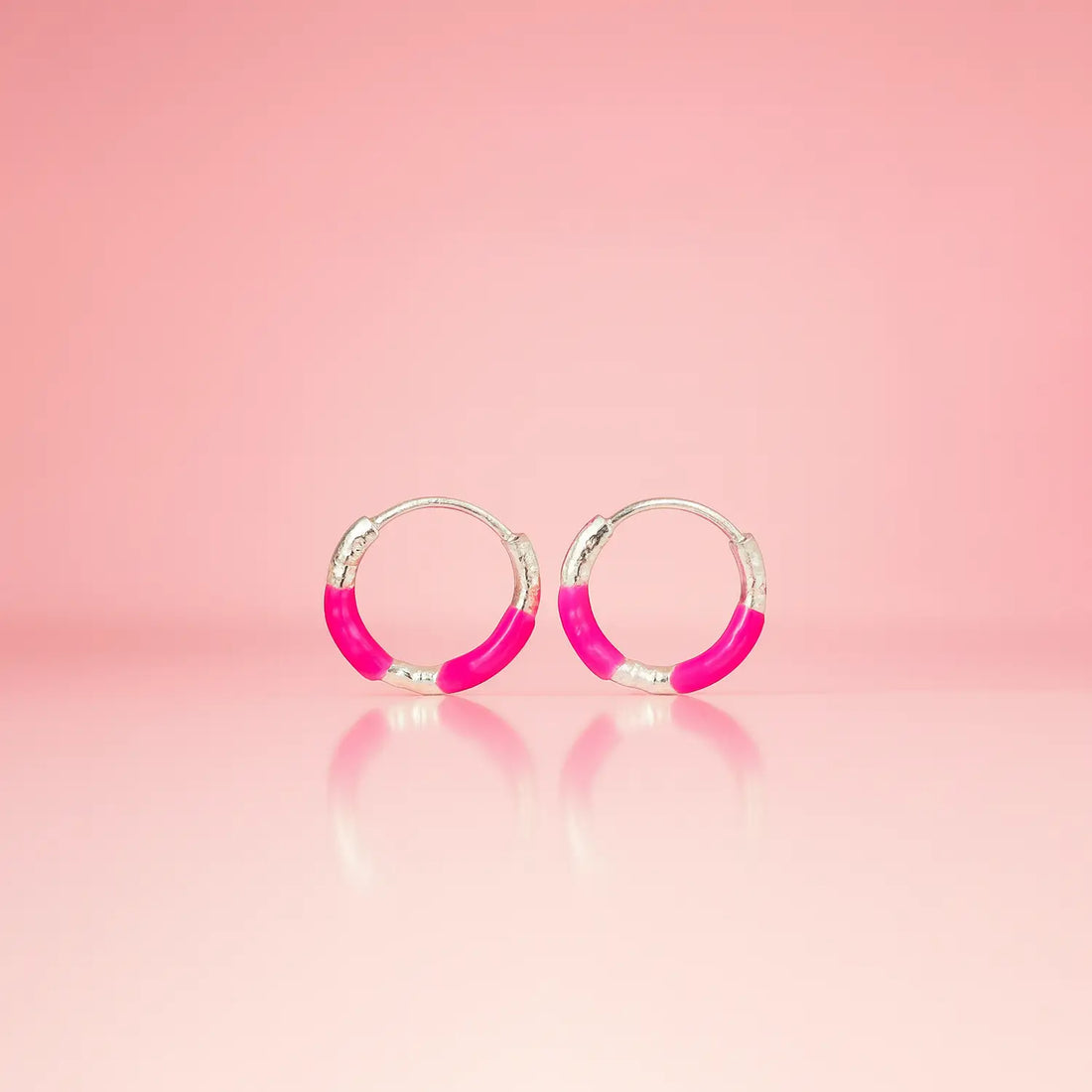 Lime Twist Silver Hoop Earrings - Made With Pure 925 Silver