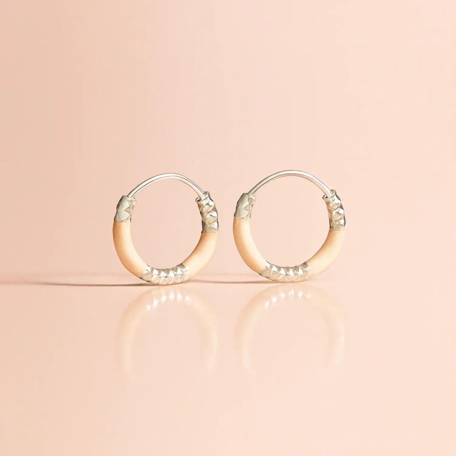 Lime Twist Silver Hoop Earrings - Made With Pure 925 Silver
