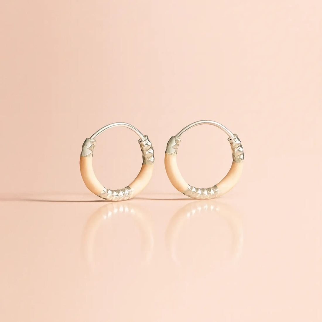 Lime Twist Silver Hoop Earrings - Made With Pure 925 Silver