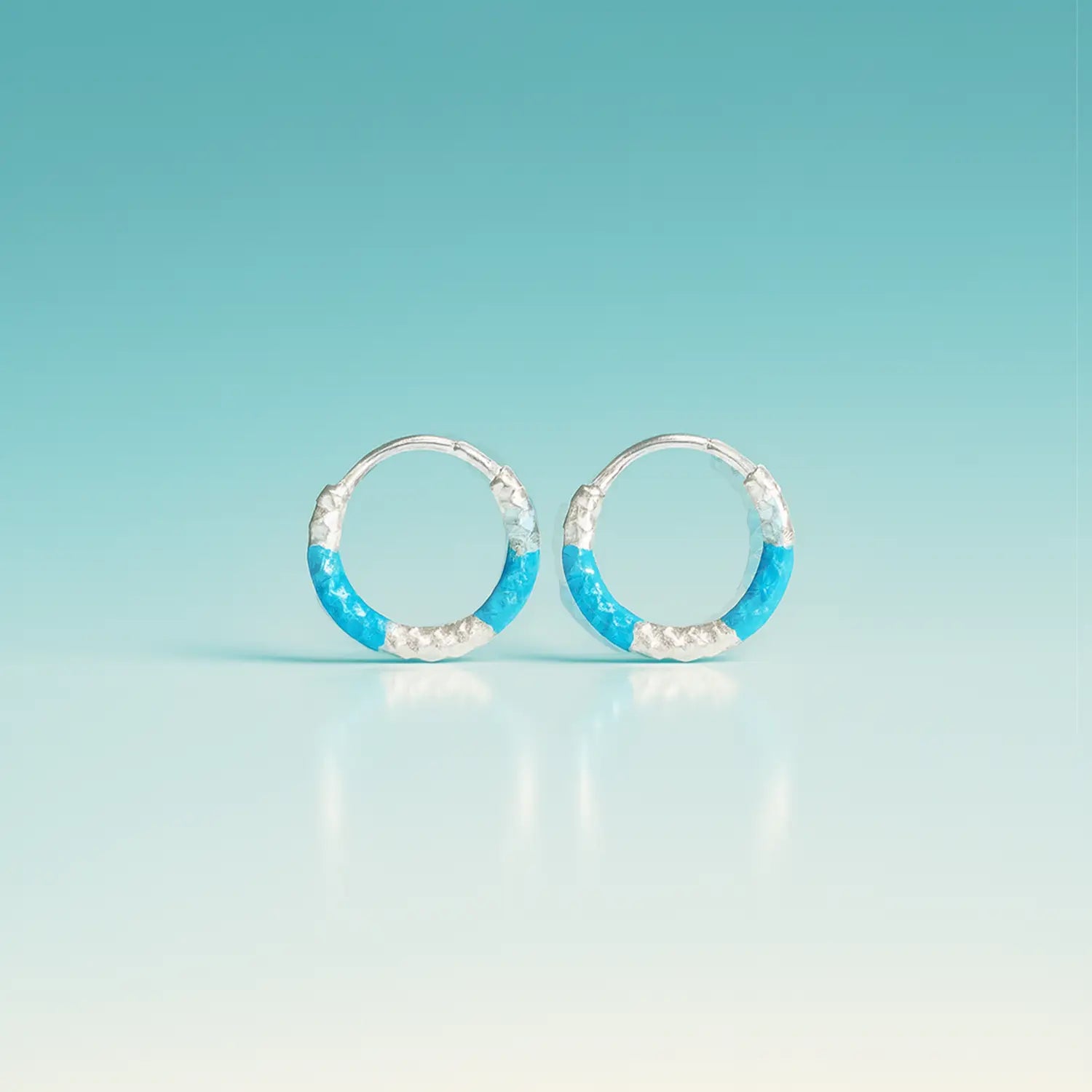 Lime Twist Silver Hoop Earrings - Made With Pure 925 Silver