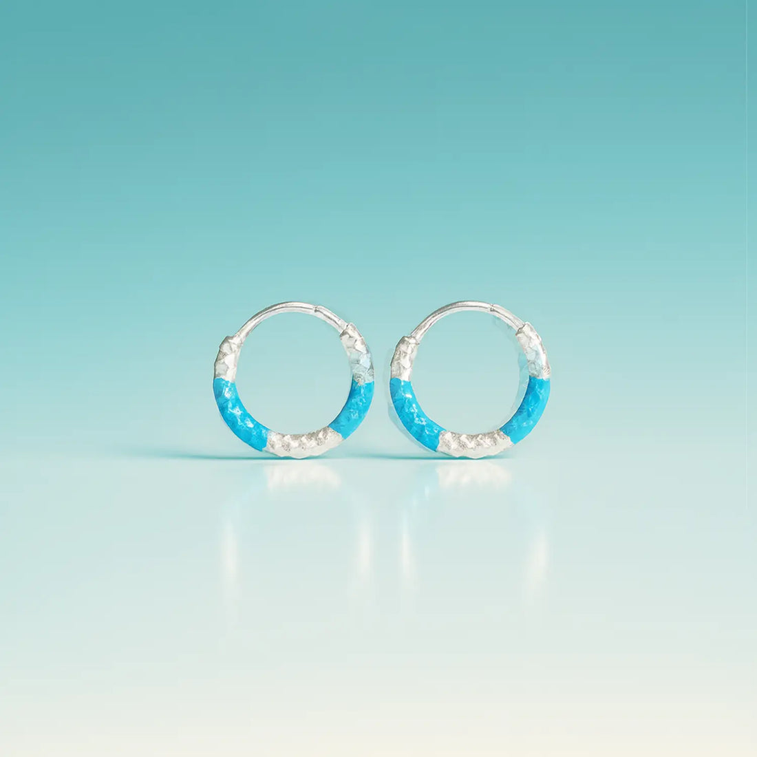 Lime Twist Silver Hoop Earrings - Made With Pure 925 Silver