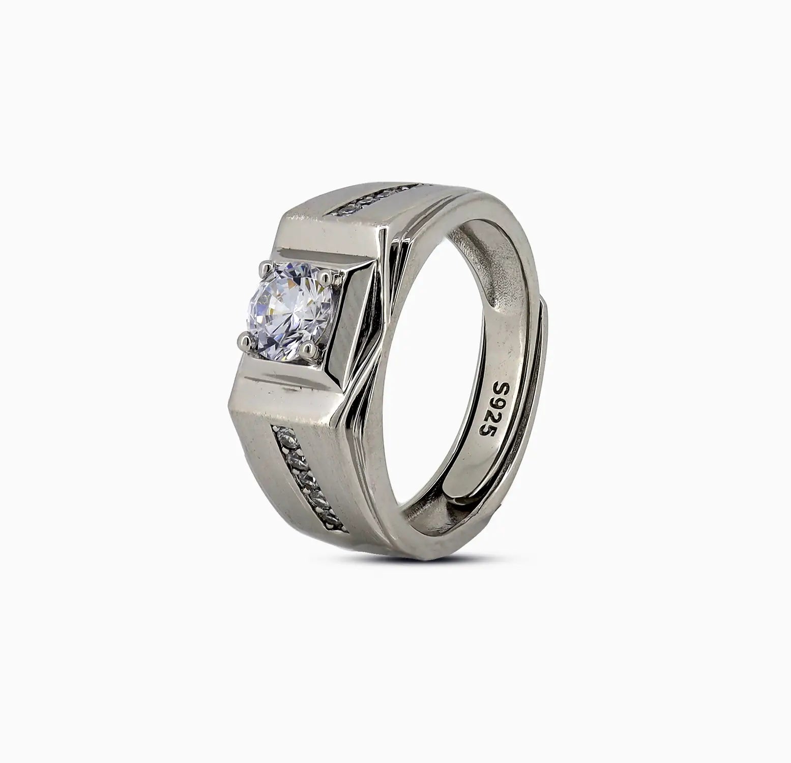 Classic Solitaire Pure Silver Ring -Made With Pure 925 Silver