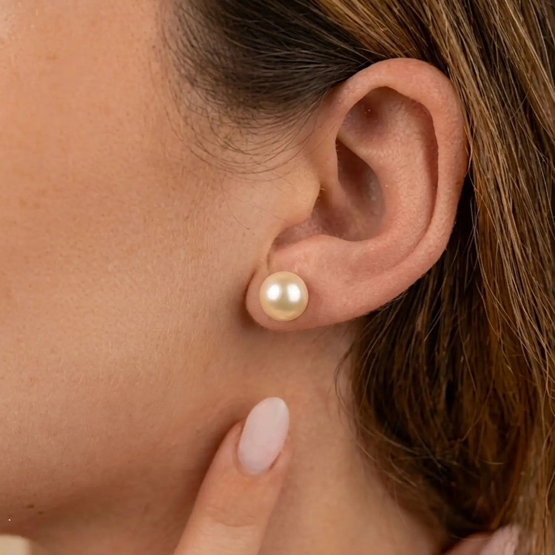 Midnight Pearl Sterling Silver Stud Earrings - Made With Pure 925 Silver