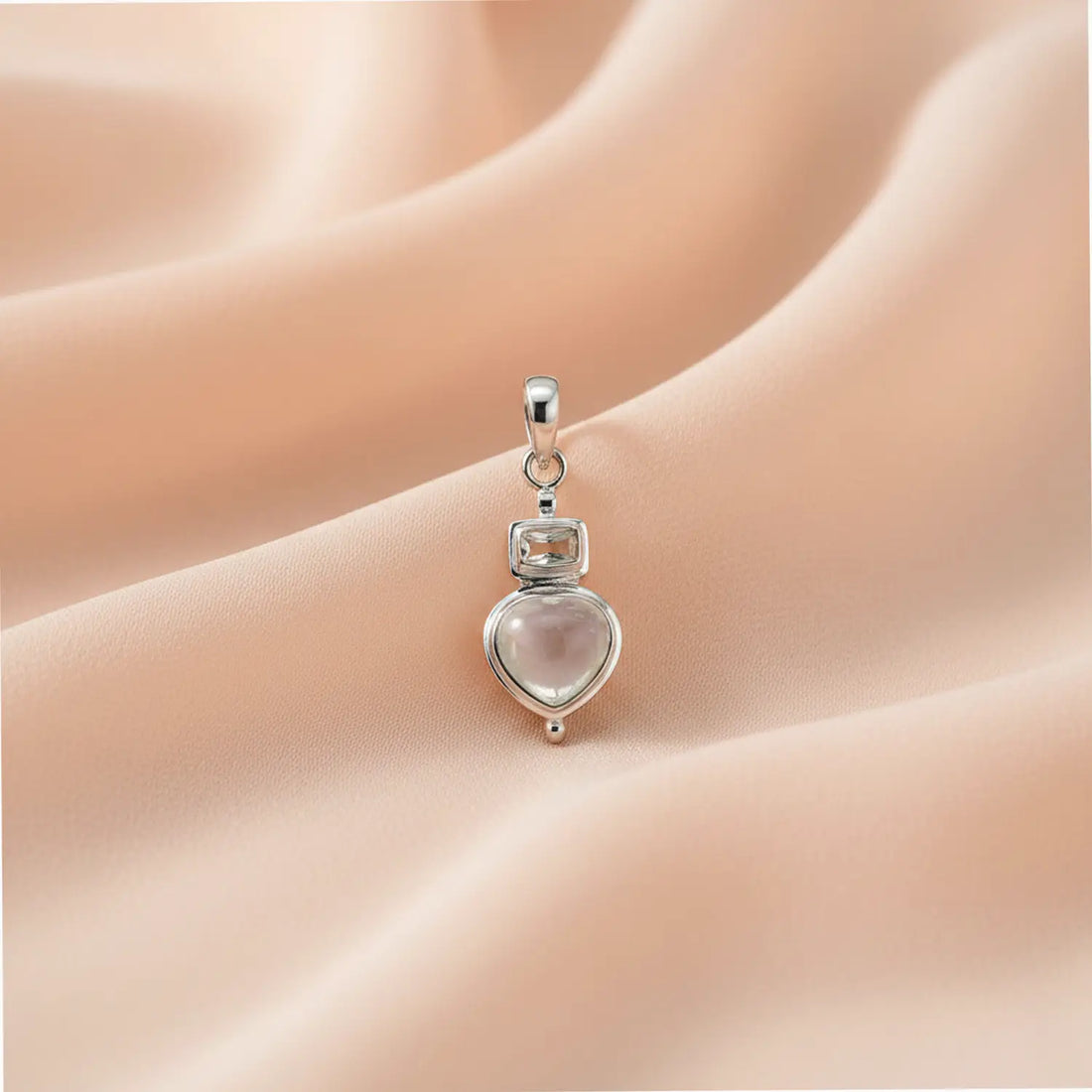 Pure Silver Black Gemstone Pendant- Made With Pure 925 Silver