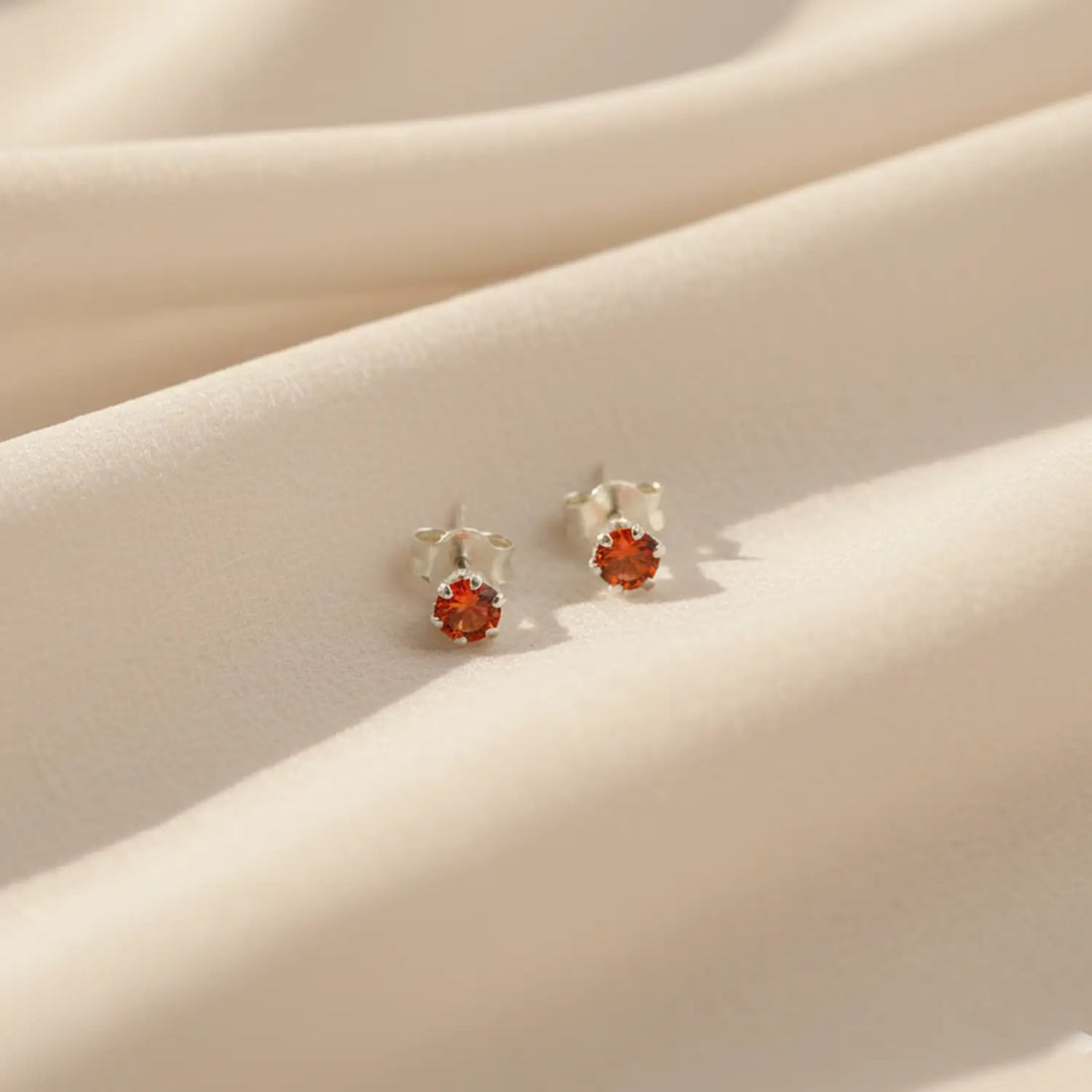 Radiant Yellow Gemstone Sterling Silver Stud Earrings- Made With Pure 925 Silver