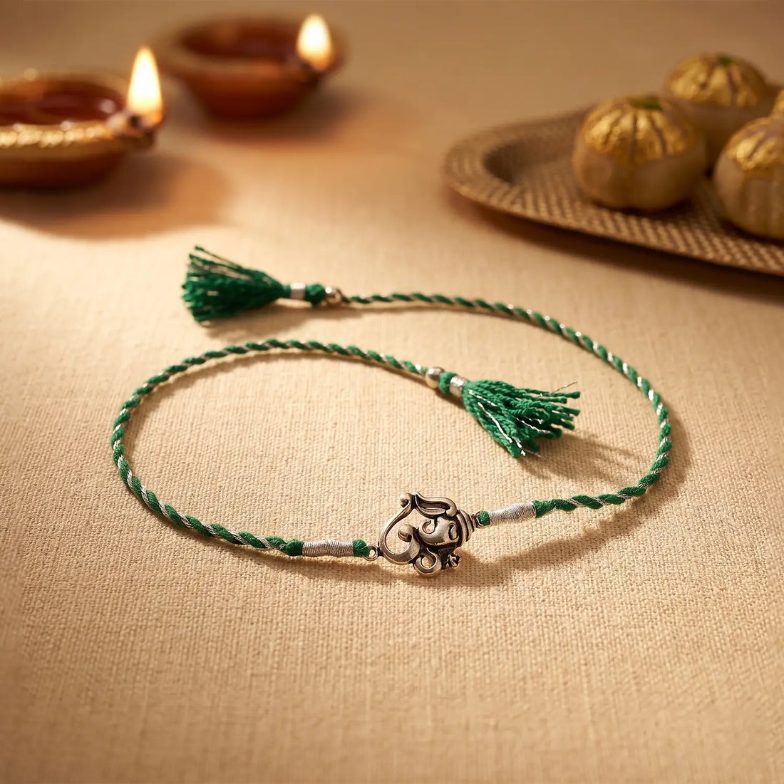 Vighnaharta Silver Rakhi- Made With Pure 925 Silver