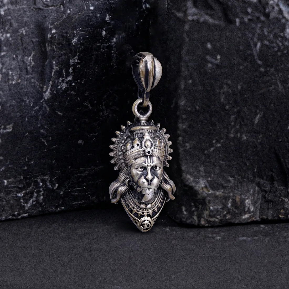 Lord Hanuman Divine Face Pendant - Made With Pure 925 Silver