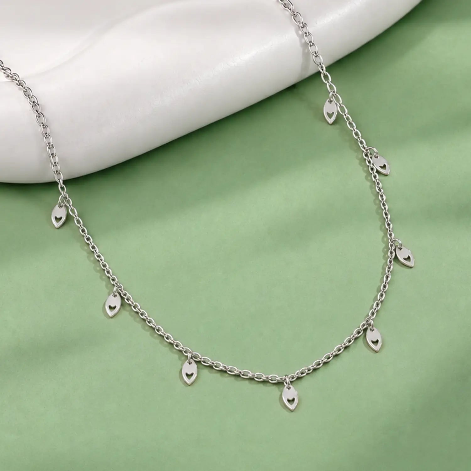 Elegant Teardrop Charm Silver Chain - Made With Pure 925 Silver