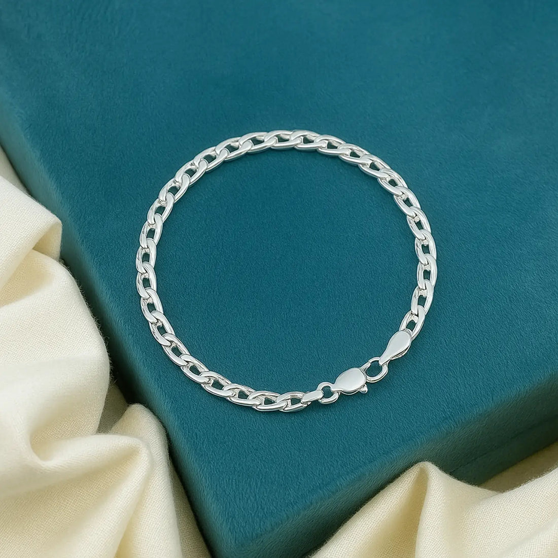 Classic Figaro Pure Silver Bracelet - Made With Pure 925 Silver