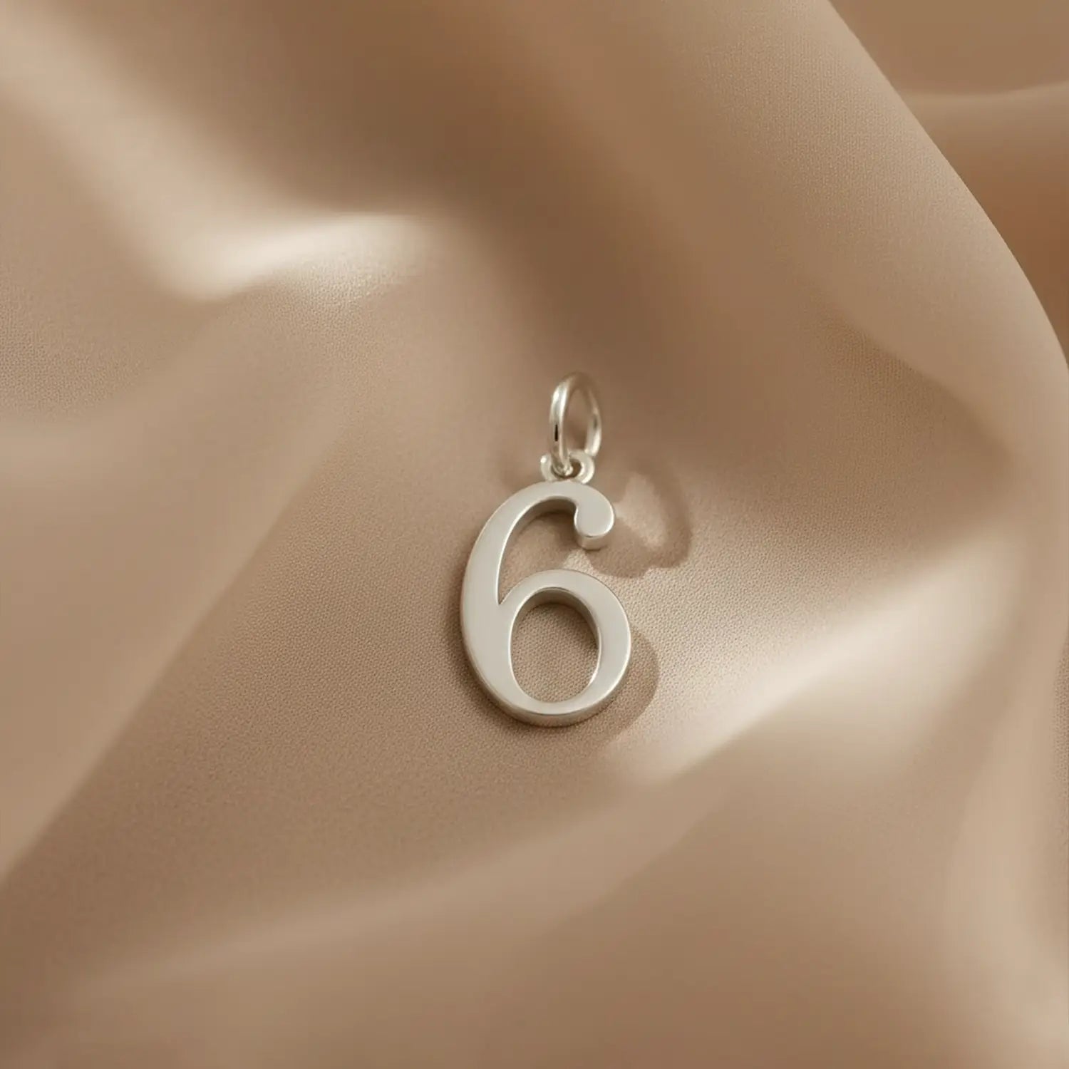 Pure Silver Number '6' Pendant - Made With Pure 925 Silver