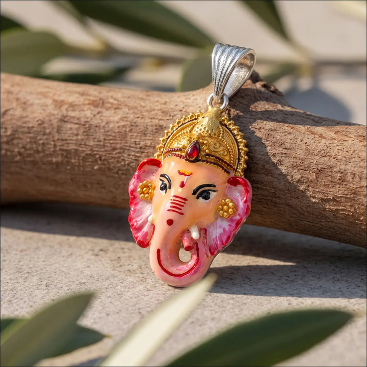 Divine Lord Ganesha Silver Pendant - Made With Pure 925 Silver