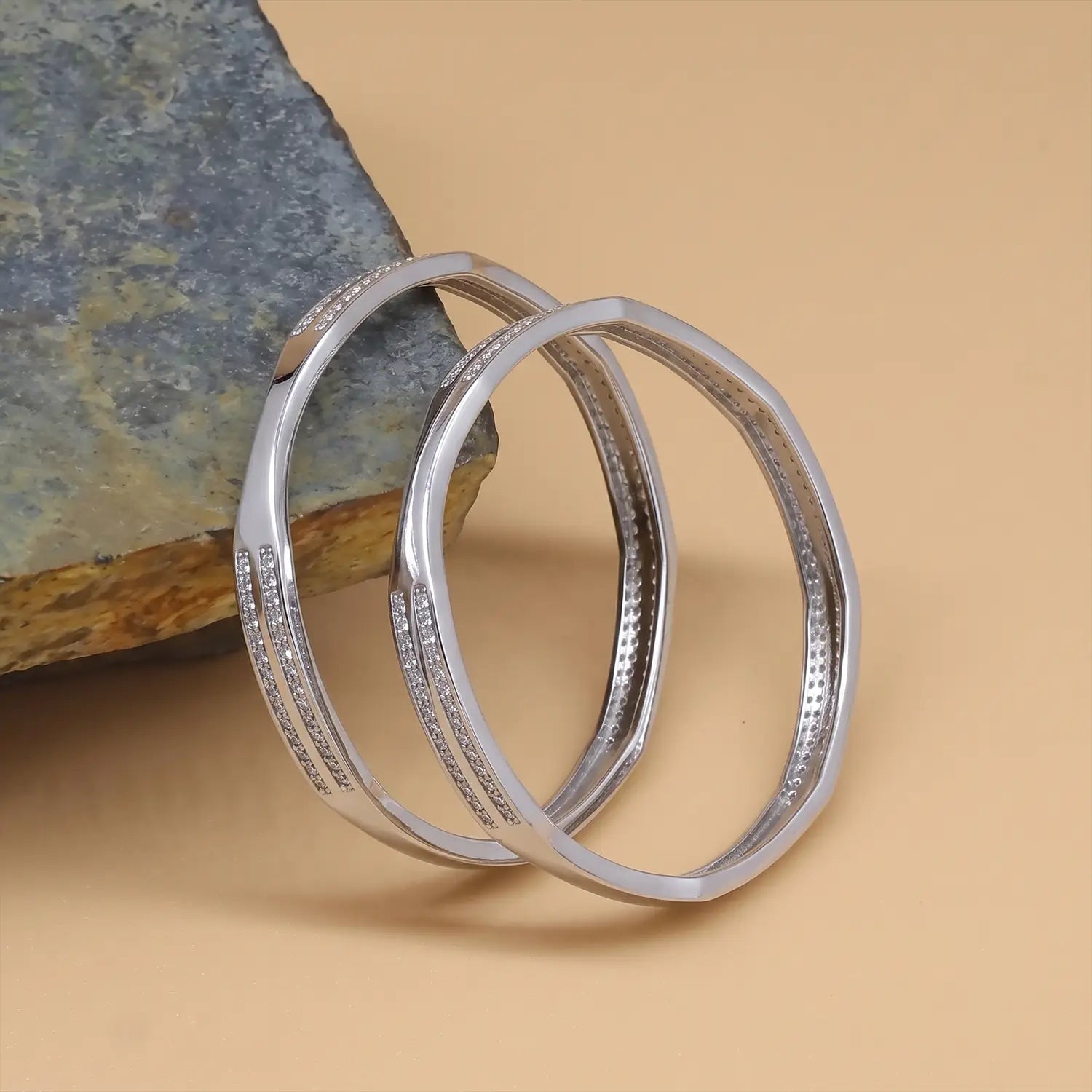 Elegant Minimal Silver Bangles - Made With Pure 925 Silver