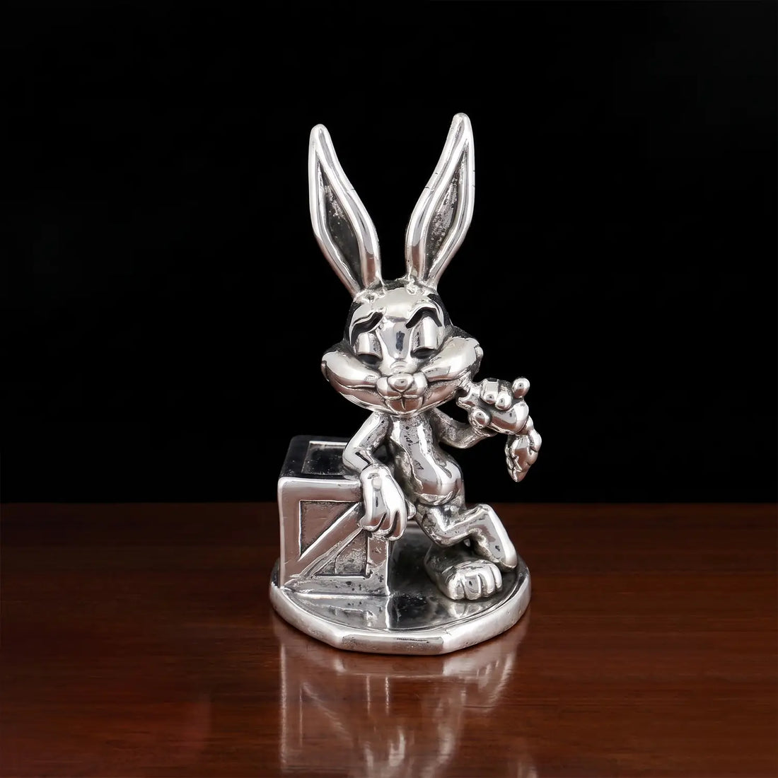 Cute Bunny Silver Figurine - Made With Pure 925 Silver