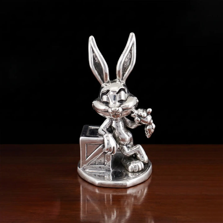 Cute Bunny Silver Figurine - Made With Pure 925 Silver