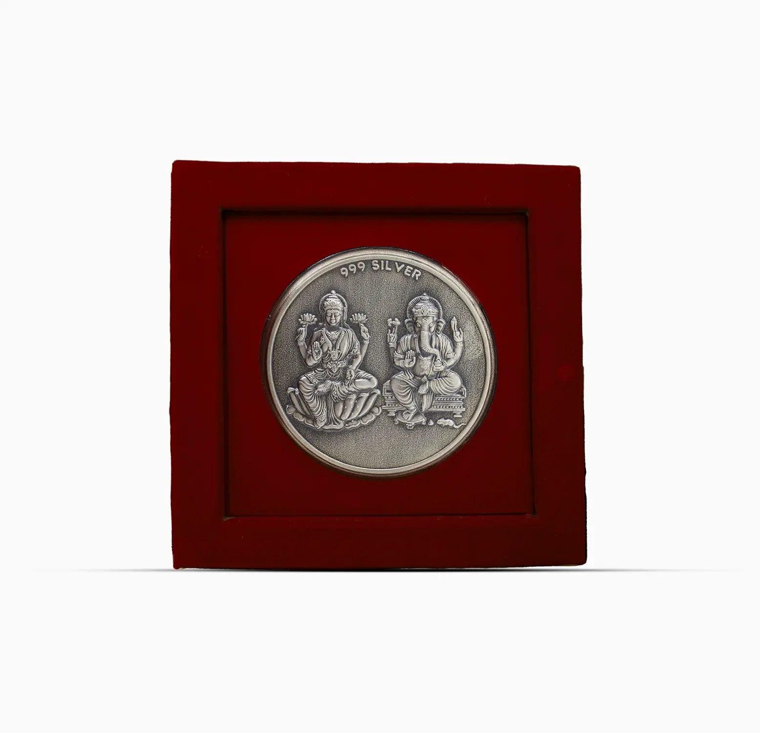 Lakshmi Ganesha Pure Silver Coin  - Made With Pure 925 Silver