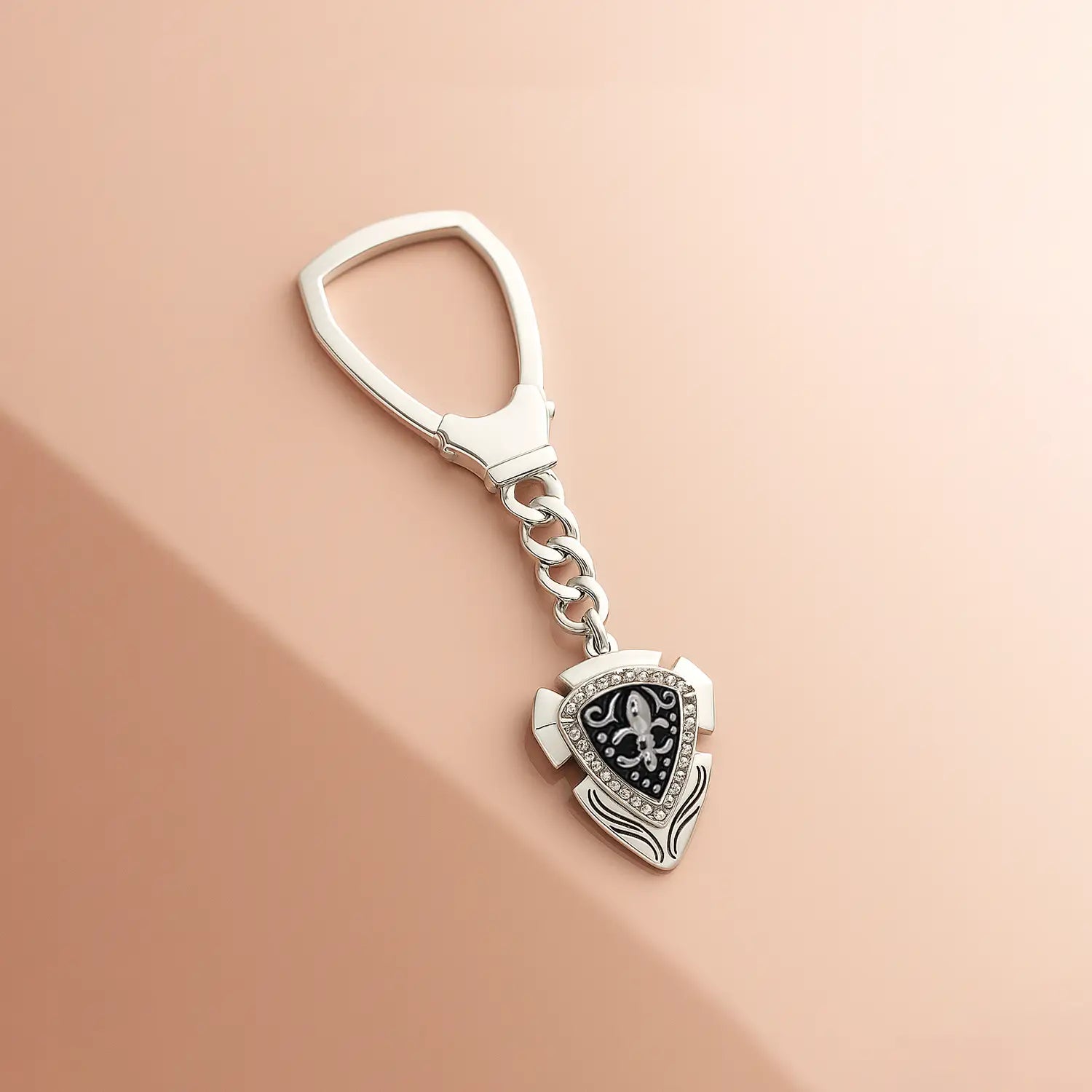 Regal Shield Silver Keychain - Made With Pure 925 Silver