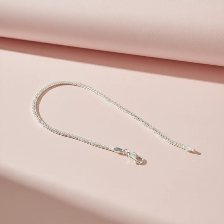 Elegant Sleek Silver Chain Bracelet - Made With Pure 925 Silver