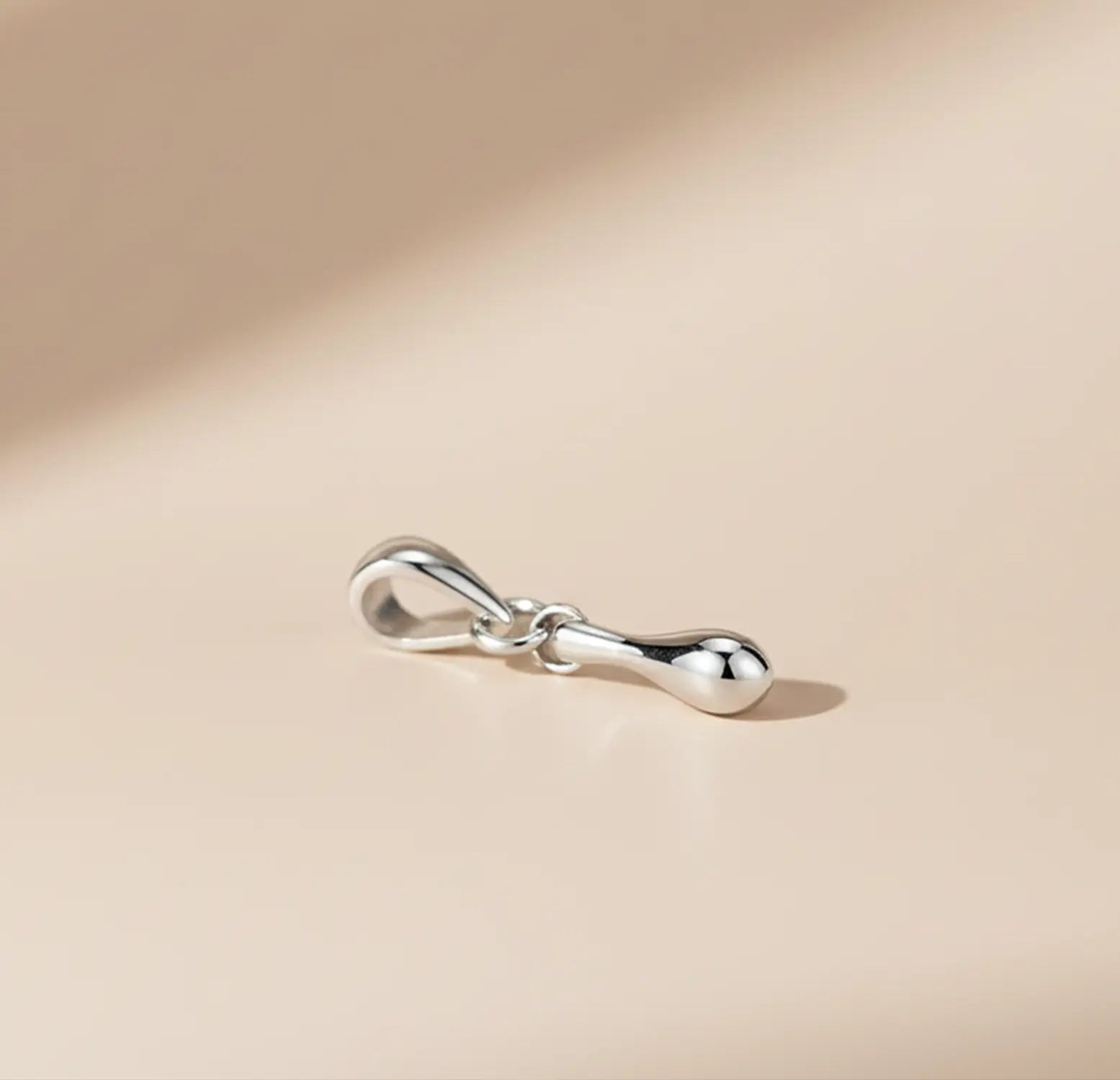 Minimalist Pure Silver Droplet Pendant- Made With Pure 925 Silver