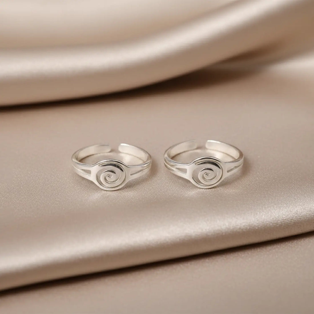 Minimal Spiral Design Toe Rings - Made With Pure 925 Silver