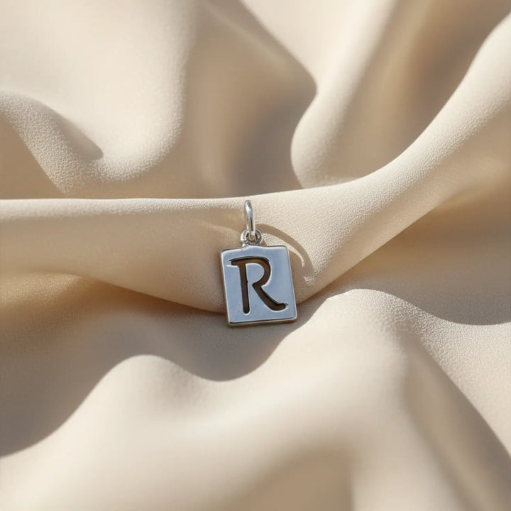 Pure Silver ‘R’ Initial Pendant - Made With Pure 925 Silver
