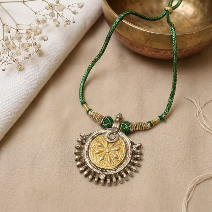 Royal Sunburst Traditional Pure Silver Pendant - Made With Pure 925 Silver